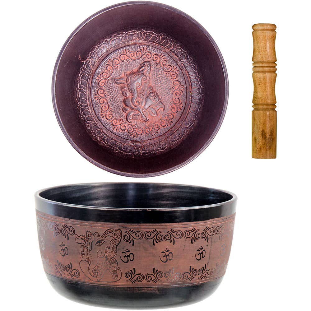 Singing Bowl Flat Sides 6" - Ganesha (Each)