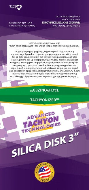 Tachyonized Silica Disk 3 Inches