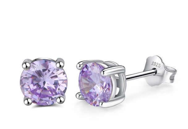 Aretes con circonita cúbica de 5 mm - Plata - Energize Ear's Microsystem