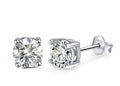 Aretes con circonita cúbica de 5 mm - Plata - Energize Ear's Microsystem