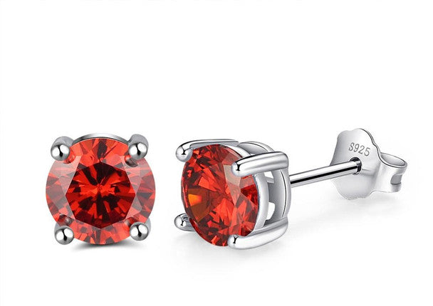 Aretes con circonita cúbica de 5 mm - Plata - Energize Ear's Microsystem