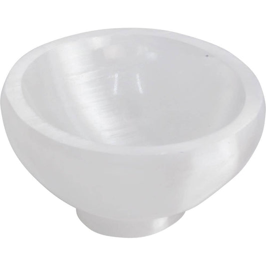 Selenite Offering Bowl Large - Round w/ Base (Each)