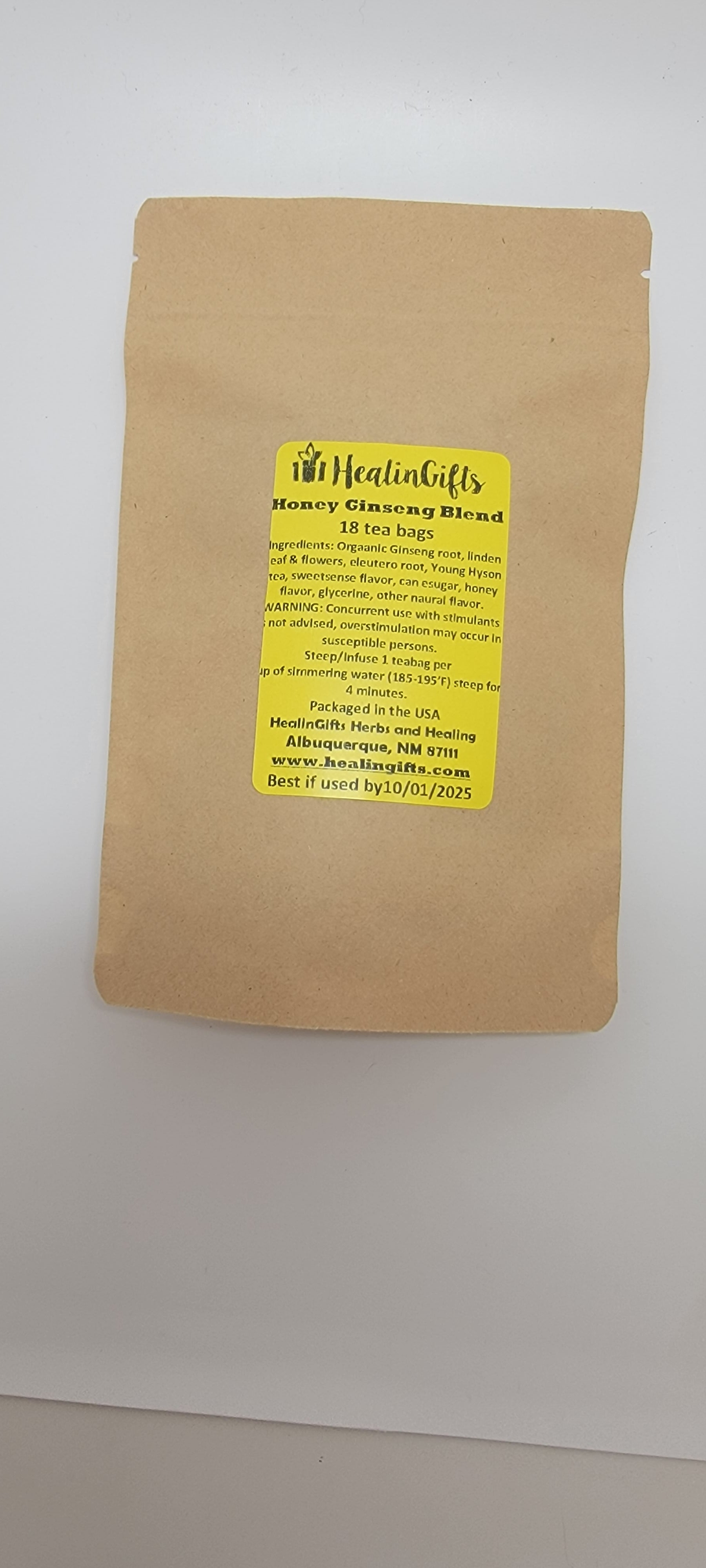 Honey Ginseng Blend 18 tea bags