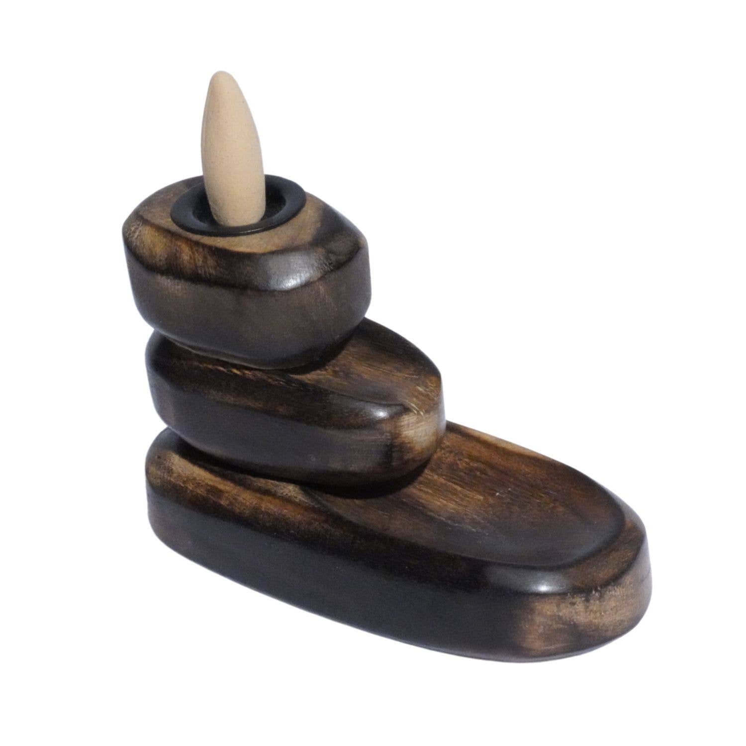 Stylish 3 tier wood backflow burner