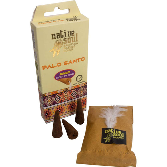 Native Soul Jumbo Backflow Cones - Palo Santo