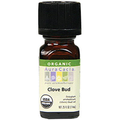 Clove Bud Organic Essential Oil Aura Cacia   0.25 Ounces