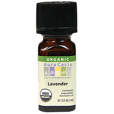 Lavender Organic Essential Oil Aura Cacia   0.25 Ounces