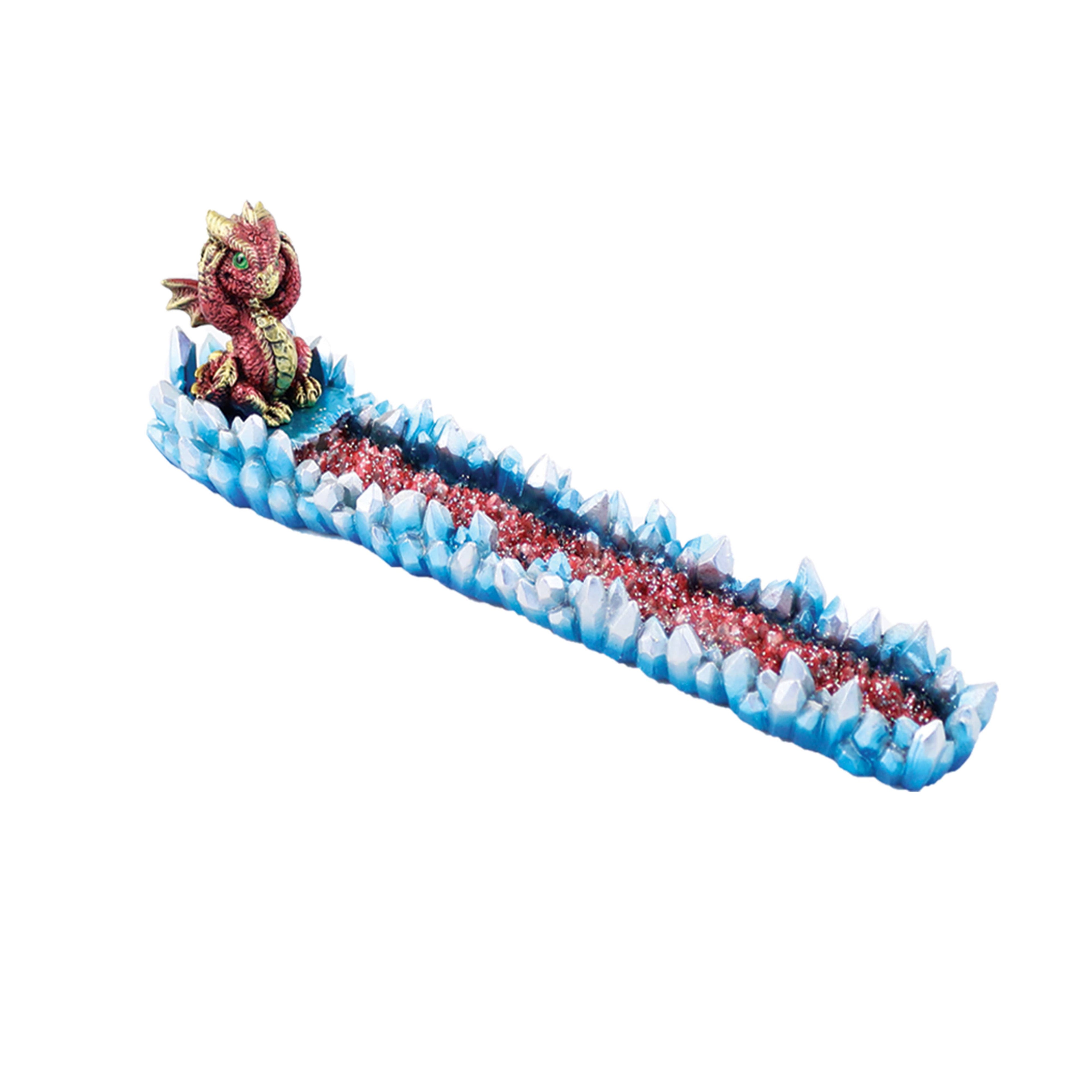Playful Red Dragon Incense Burner (10.5 in.)
