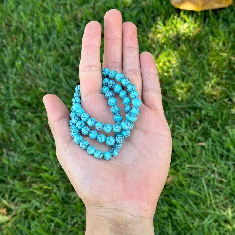 Turquoise Crystal Bracelet - 8mm