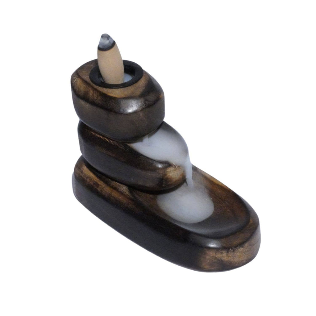 Stylish 3 tier wood backflow burner