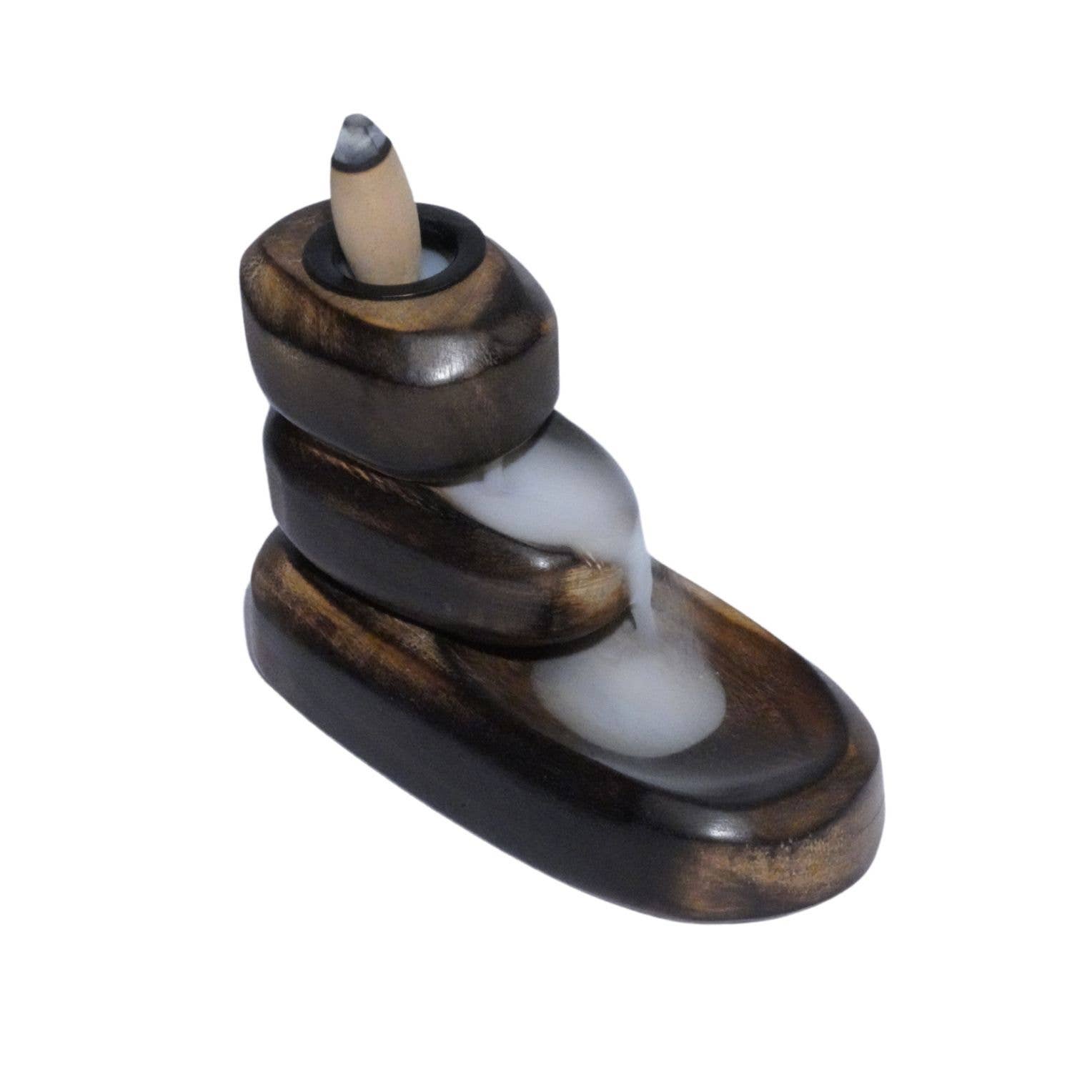 Stylish 3 tier wood backflow burner