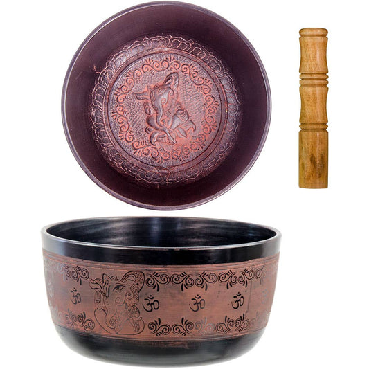 Singing Bowl Flat Sides 6" - Ganesha (Each)