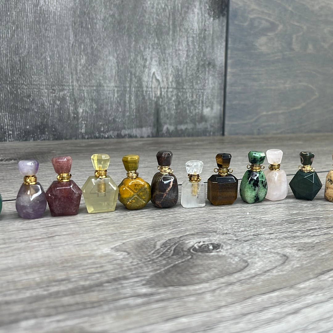 Botellas de perfume de piedras preciosas