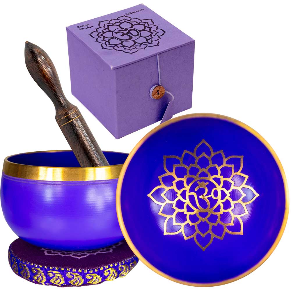 Mini Chakra Singing Bowl Purple - Crown (Each)