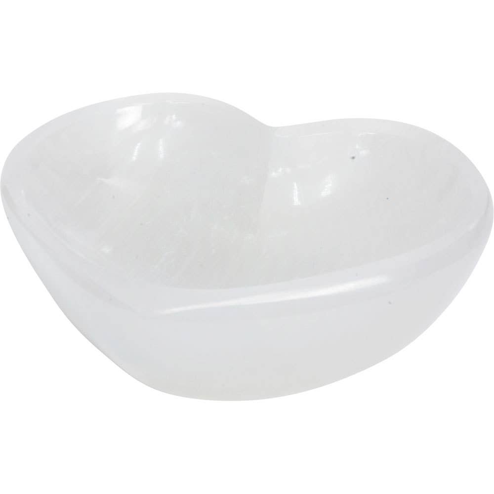 Selenite Offering Bowl Large - Heart (Each)