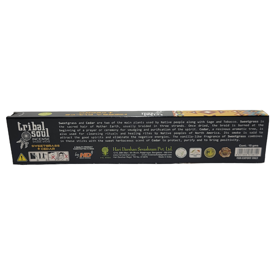 Sweetgrass & Cedar - Tribal Soul Incense (Best Seller)