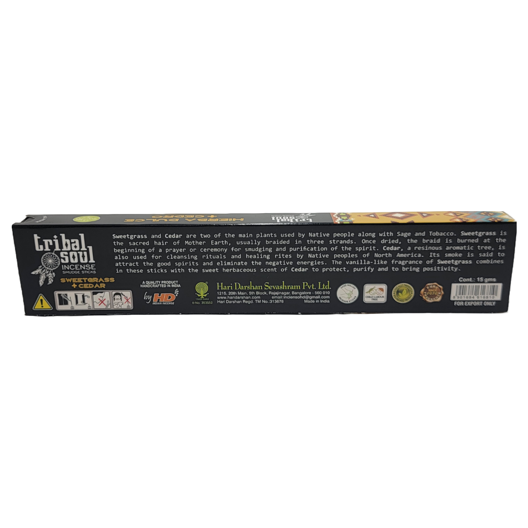 Sweetgrass & Cedar - Tribal Soul Incense (out of stock)