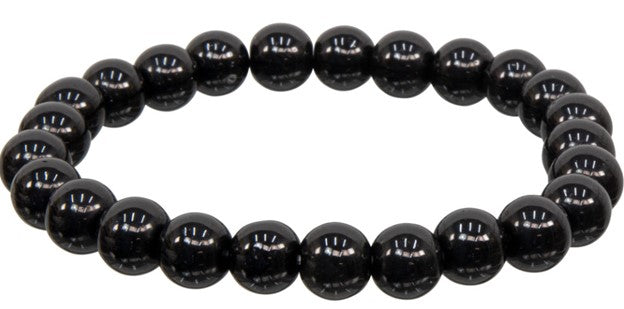 Black Obsidian 8 mm round  bead bracelet