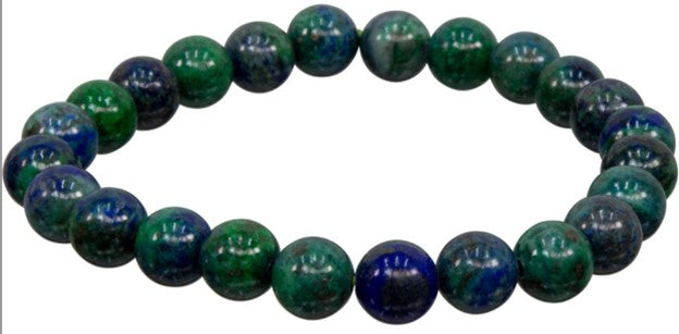 Chrysocolla 8 mm round  bead bracelet