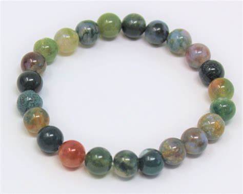Fancy Jasper 8 mm round  bead bracelet