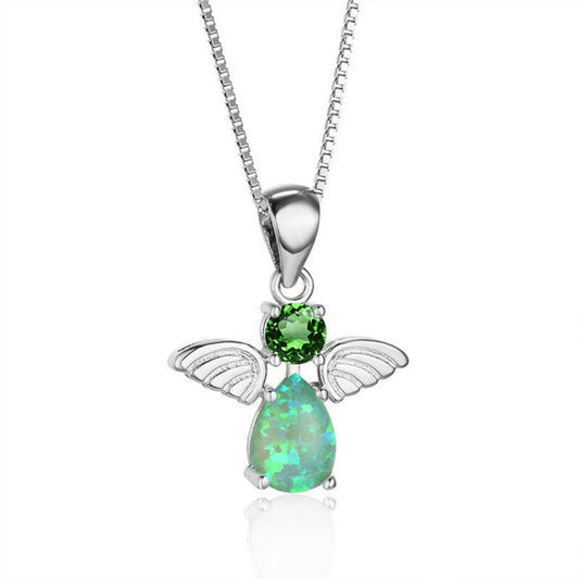 Colgante Taquión Ópalo Verde "Ángel"