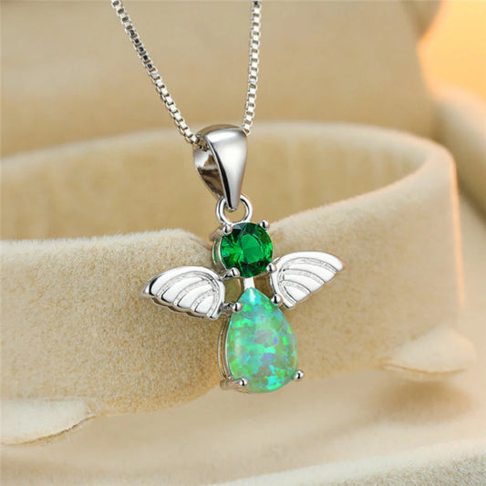 "Angel" Green Opal Tachyon Pendant