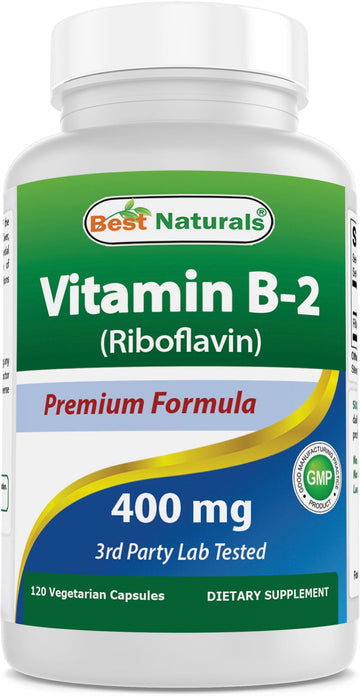 Vitamina B2 400 mg 120 cápsulas el Best Naturals