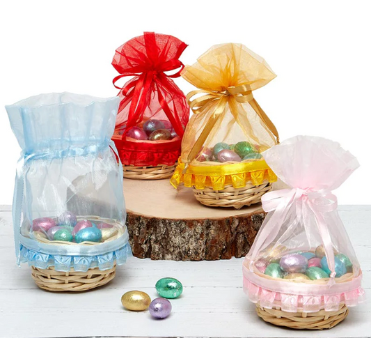 Mini Baskets inside Organza bags