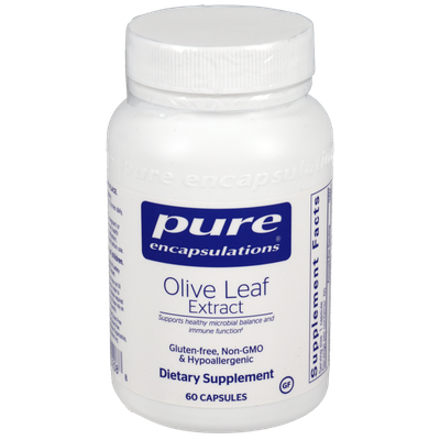 Olive Leaf Extract capsules Olive Leaf extract helps to promote a healthy environment for cells.*

Supports the immune system*
Promotes healthy intestinal environment*
Made with hypoallergenic, vegan ingredients