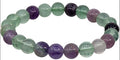Rainbow fluorite 8 mm round  bead bracelet