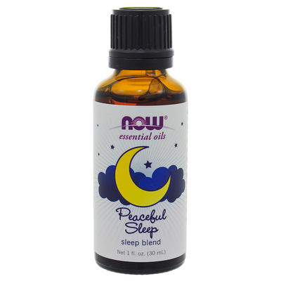 Peaceful Sleep Oil Blend 1 oz Benefits: Calming, relaxing, soothing.  Ingredients: Orange Oil, Tangerine Oil, Lavender Oil, Chamomile Oil, Ylang Ylang Oil, Sandalwood Blend

