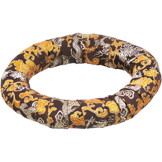 Singing Bowl Cushion 6-inch Satin Brocade Ring Asstd Colors