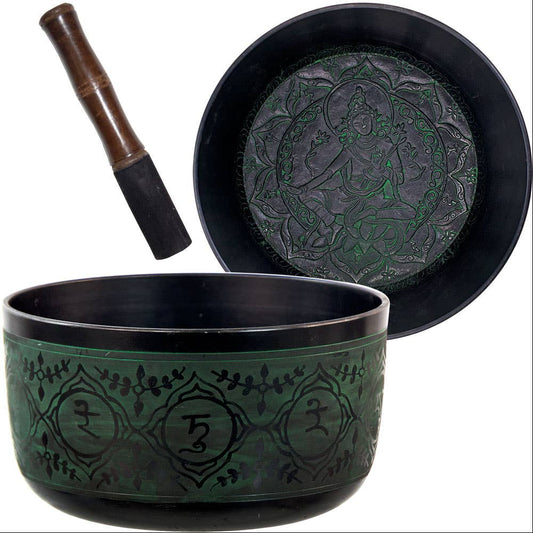 Singing Bowl Rounded 6" Green Tara Green (Each)