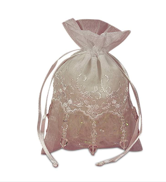 Lacy skirt Organza bags with beads