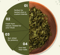 Soursop leaves cut and sifted