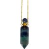 Gemstone Point Pendant Perfume Bottle Necklace