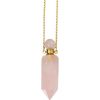 Gemstone Point Pendant Perfume Bottle Necklace