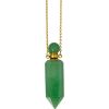 Gemstone Point Pendant Perfume Bottle Necklace