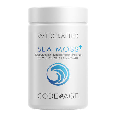 Sea Moss+ Bladderwrack Burdock root Spirulina  wildcrafted 120 capsules