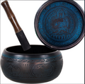 Cuenco tibetano lados redondos 7" Buda de la Medicina Azul